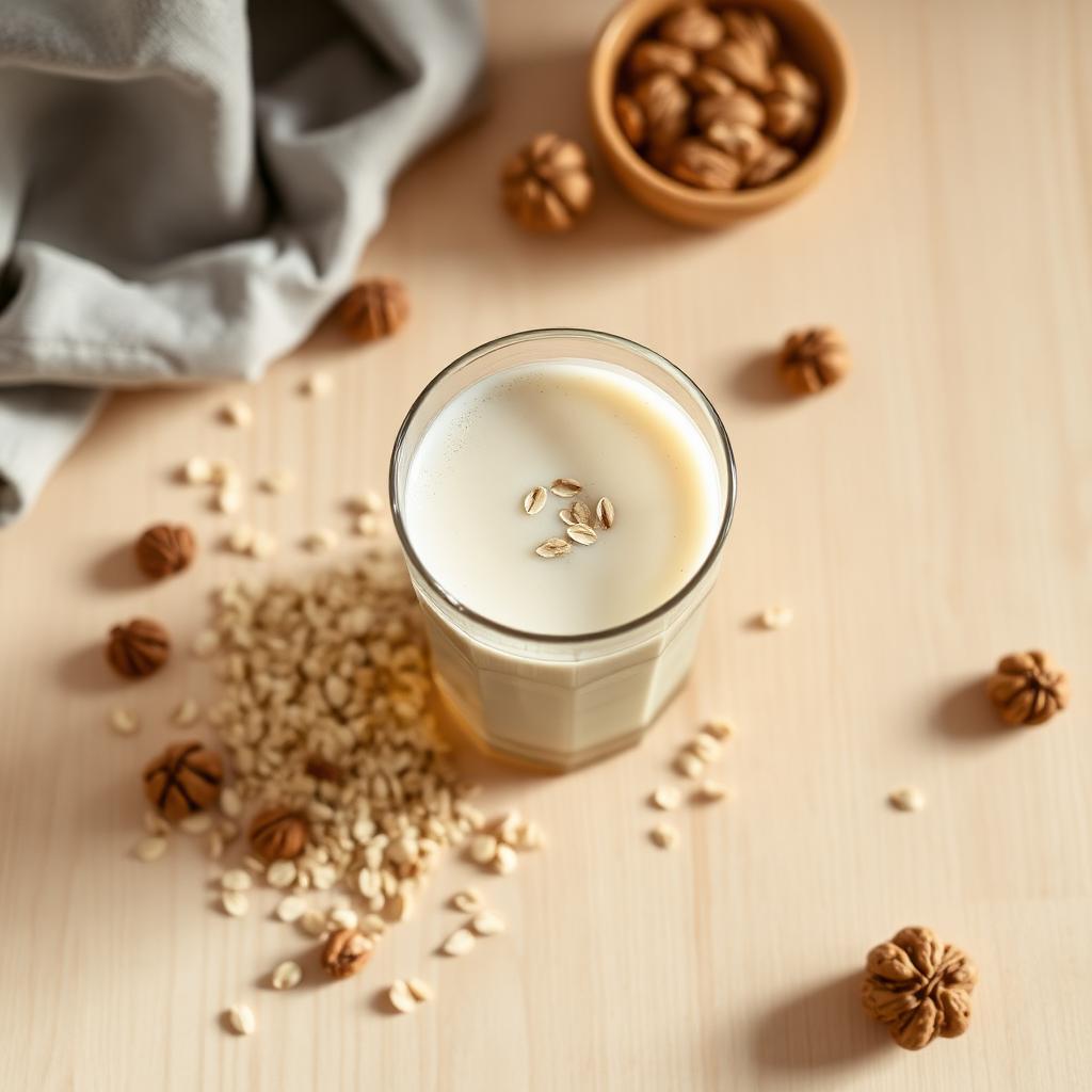 Sữa hạt óc chó hạt sen ấm nóng